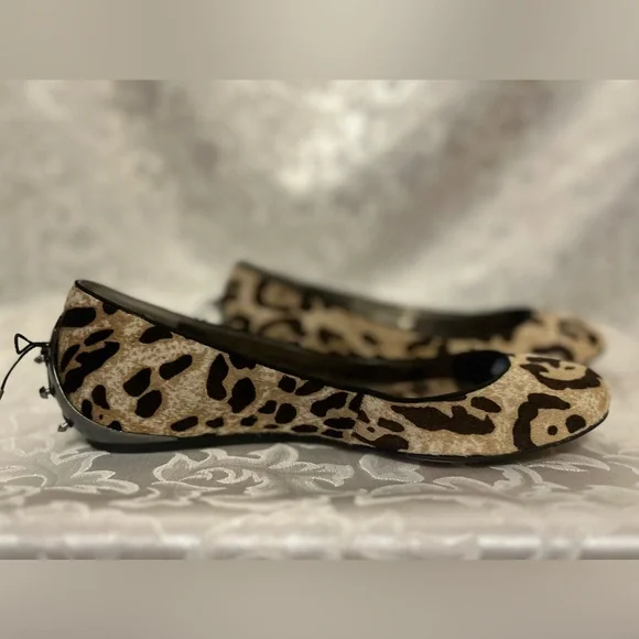 Sam Edelman Joya Calf Hair Leopard Print Ballet Flats, Size 9 - Picture 2 of 12